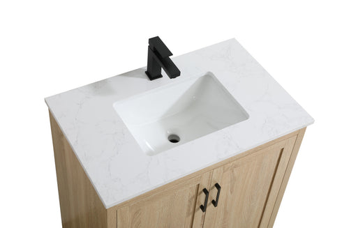 Elegant Lighting Finnley Vanity Cabinet 2Dr W30 Inch x D19 Inch x H34 Inch MW in Mango Wood Finish Model: VF25130MW