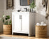 Elegant Lighting Finnley Vanity Cabinet 2Dr W30 Inch x D19 Inch x H34 Inch WH in White Finish Model: VF25130MWH