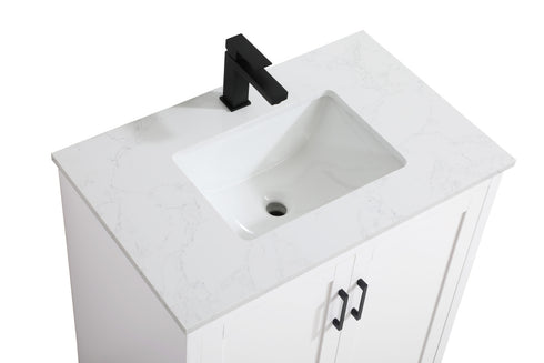Elegant Lighting Finnley Vanity Cabinet 2Dr W30 Inch x D19 Inch x H34 Inch WH in White Finish Model: VF25130MWH