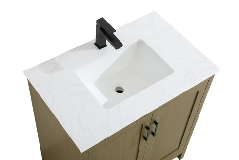 Elegant Lighting Finnley Vanity Cabinet 2Dr W30 Inch xD19 Inch xH34 Inch in Chestnut Brown Model: VF25130MCB