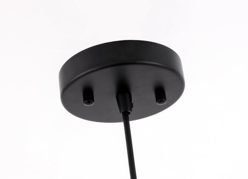 Elegant Lighting Flaneur 1 light in Black Pendant Model: LD7505BK