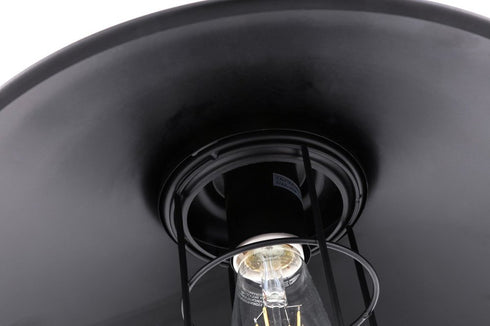 Elegant Lighting Flaneur 1 light in Black Pendant Model: LD7505BK