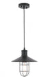 Elegant Lighting Flaneur 1 light in Black Pendant Model: LD7505BK