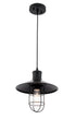 Elegant Lighting Flaneur 1 light in Black Pendant Model: LD7505BK