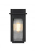 Elegant Lighting Fletcher 7 inch Outdoor Pendant in Black Model: OD364W11BK
