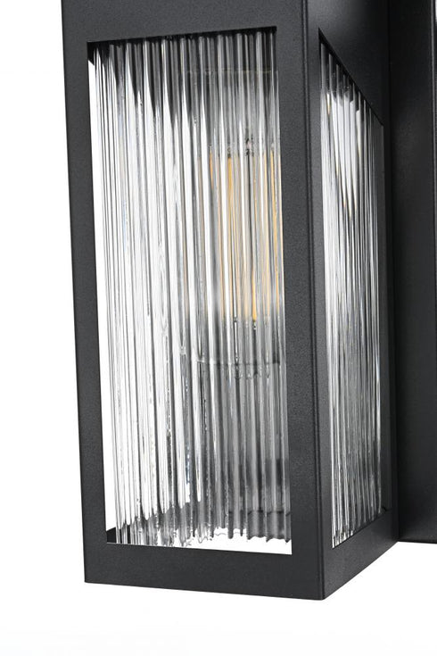 Elegant Lighting Fletcher 7 inch Outdoor Pendant in Black Model: OD364W11BK