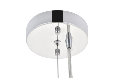 Elegant Lighting Flores 8 light Chrome Pendant in Chrome and Clear Finish Model: LD5052D20C