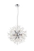 Elegant Lighting Flores 8 light Chrome Pendant in Chrome and Clear Finish Model: LD5052D20C