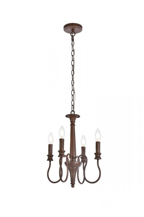 Elegant Lighting Flynx 4 lights pendant in black Model: LD7042D14BK