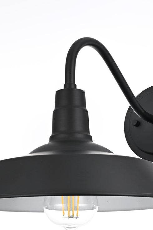 Elegant Lighting Franco 1 Light Wall Sconce W10 Inch xH9 Inch xE15 Inch in Black Model: OD805W9BK