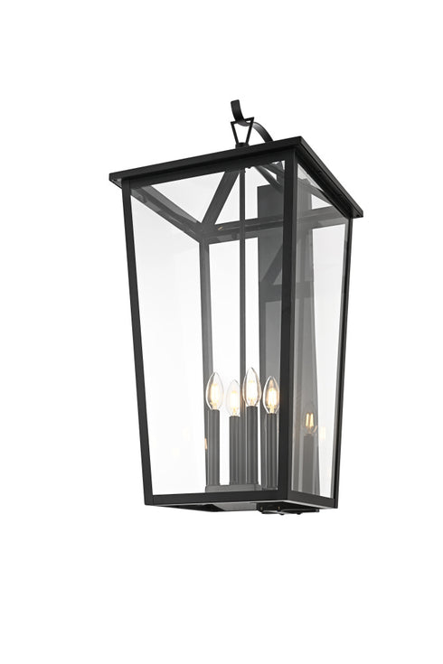 Elegant Lighting Frankford 4 Light Wall sconce W16 Inch E18 Inch H33 Inch L4 in Black Model: OD334W33BK