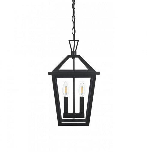 Elegant Lighting Frankford 7 inch Outdoor Pendant in Black Model: OD334H17BK