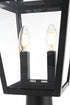 Elegant Lighting Frankford 7 inch Outdoor Pendant in Black Model: OD334P22BK