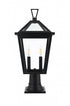 Elegant Lighting Frankford 7 inch Outdoor Pendant in Black Model: OD334P22BK