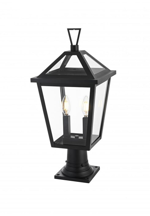 Elegant Lighting Frankford 7 inch Outdoor Pendant in Black Model: OD334P22BK