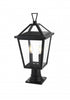 Elegant Lighting Frankford 7 inch Outdoor Pendant in Black Model: OD334P22BK