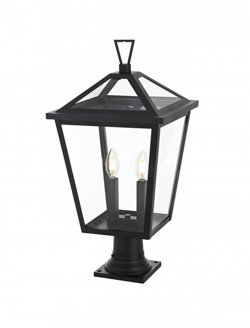Elegant Lighting Frankford 7 inch Outdoor Pendant in Black Model: OD334P24BK