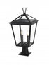 Elegant Lighting Frankford 7 inch Outdoor Pendant in Black Model: OD334P24BK
