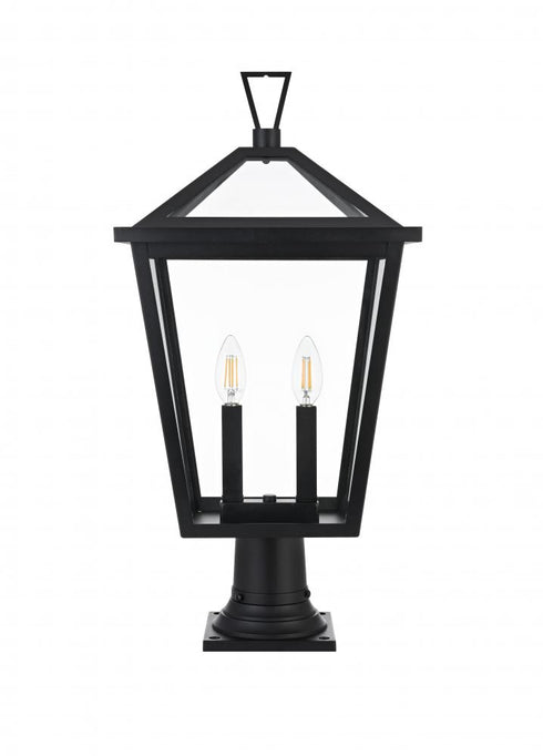 Elegant Lighting Frankford 7 inch Outdoor Pendant in Black Model: OD334P24BK