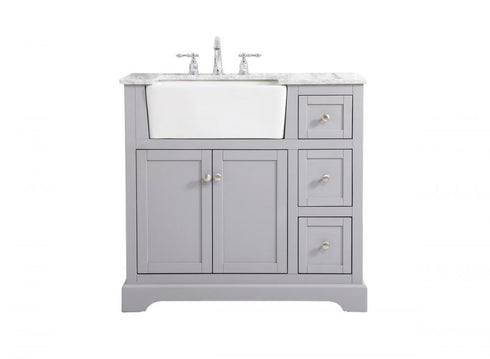 Elegant Lighting Franklin 36 Inch Single Bathroom Vanity in Black Model: VF60236BK