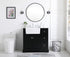 Elegant Lighting Franklin 36 Inch Single Bathroom Vanity in Black Model: VF60236BK