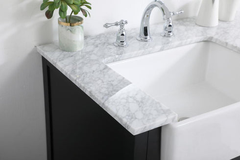 Elegant Lighting Franklin 36 Inch Single Bathroom Vanity in Black Model: VF60236BK