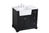 Elegant Lighting Franklin 36 Inch Single Bathroom Vanity in Black Model: VF60236BK