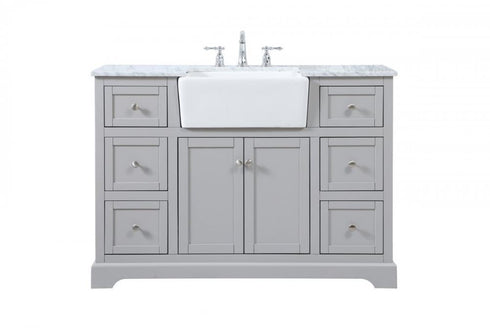 Elegant Lighting Franklin 48 Inch Single Bathroom Vanity in Black Model: VF60248BK