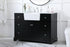Elegant Lighting Franklin 48 Inch Single Bathroom Vanity in Black Model: VF60248BK