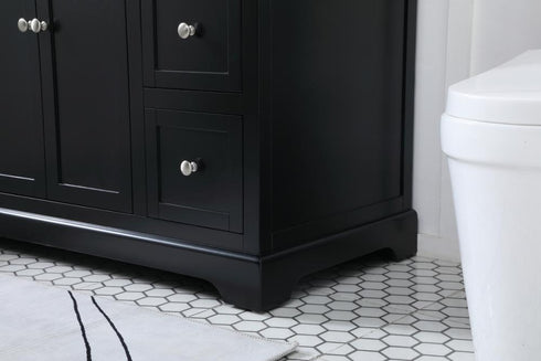 Elegant Lighting Franklin 48 Inch Single Bathroom Vanity in Black Model: VF60248BK