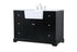 Elegant Lighting Franklin 48 Inch Single Bathroom Vanity in Black Model: VF60248BK