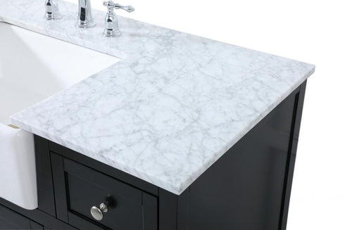 Elegant Lighting Franklin 48 Inch Single Bathroom Vanity in Black Model: VF60248BK
