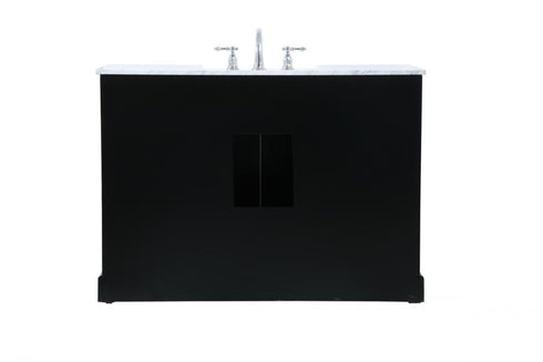 Elegant Lighting Franklin 48 Inch Single Bathroom Vanity in Black Model: VF60248BK