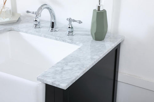Elegant Lighting Franklin 60 Inch Double Bathroom Vanity in Black Model: VF60260DBK