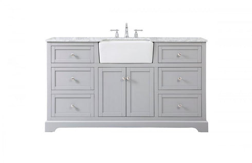 Elegant Lighting Franklin 60 Inch Single Bathroom Vanity in Black Model: VF60260BK