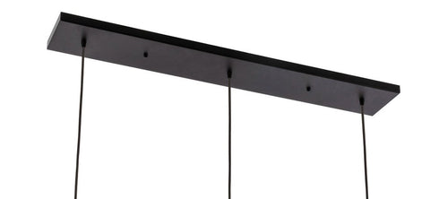 Elegant Lighting Frey 3 light in Black and Clear glass pendant Model: LD5030D42BK