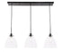 Elegant Lighting Frey 3 light in Black and Clear glass pendant Model: LD5030D42BK