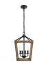 Elegant Lighting Gage 12 inch Lantern Pendant in Black Model: LD511H20BK