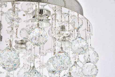 Elegant Lighting Galaxy 4 light in Chrome Flush Mount Clear Royal Cut Crystal Model: V2006F14C/RC