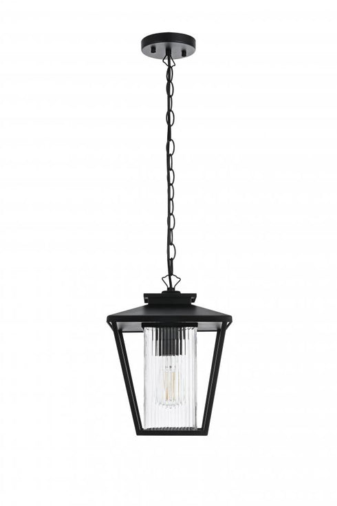 Elegant Lighting Gaul 7 inch Outdoor Pendant in Black Model: OD306H14BK