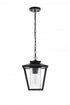Elegant Lighting Gaul 7 inch Outdoor Pendant in Black Model: OD306H14BK