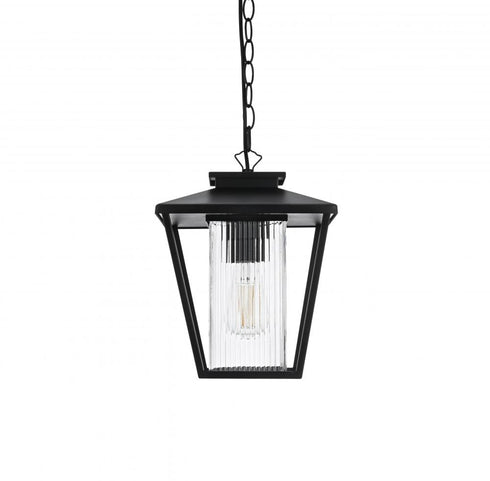 Elegant Lighting Gaul 7 inch Outdoor Pendant in Black Model: OD306H14BK