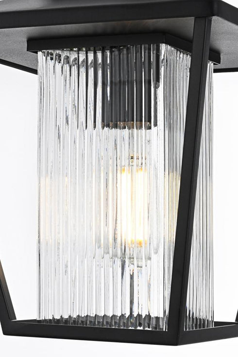 Elegant Lighting Gaul 7 inch Outdoor Pendant in Black Model: OD306H14BK