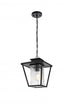 Elegant Lighting Gaul 7 inch Outdoor Pendant in Black Model: OD306H14BK