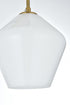 Elegant Lighting Gene 17.5 inch Pendant Frosted White in Satin Gold in Satin Gold and Frosted White Finish Model: LD2269SG