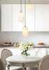 Elegant Lighting Gene 17.5 inch Pendant Frosted White in Satin Gold in Satin Gold and Frosted White Finish Model: LD2269SG