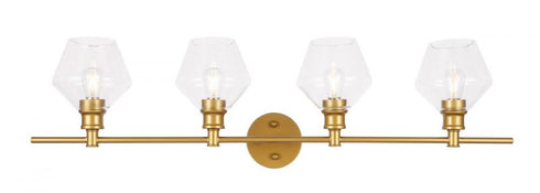 Elegant Lighting Gene 4 light in Black and Clear glass Wall sconce Model: LD2320BK