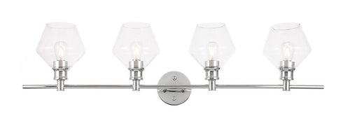 Elegant Lighting Gene 4 light in Black and Clear glass Wall sconce Model: LD2320BK