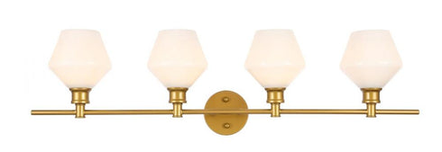 Elegant Lighting Gene 4 light in Black and Frosted white glass Wall sconce Model: LD2321BK