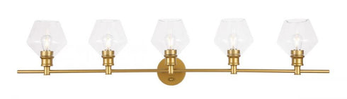 Elegant Lighting Gene 5 light in Black and Clear glass Wall sconce Model: LD2324BK
